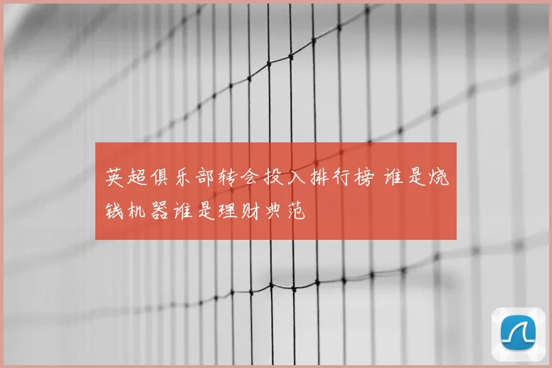 英超俱乐部转会投入排行榜 谁是烧钱机器谁是理财典范